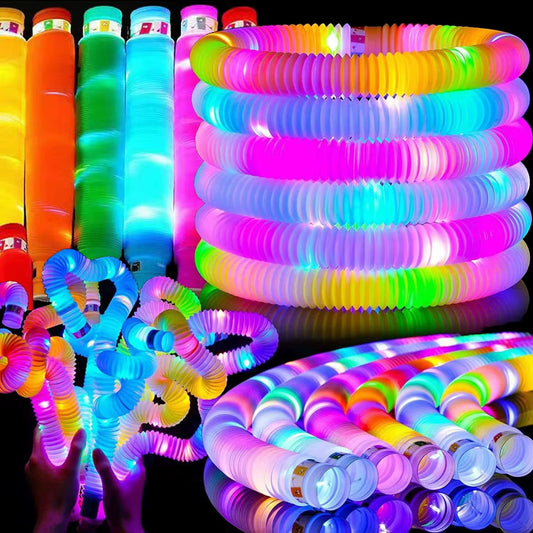 2/6/12 Pcs LED Flash Pop Sensory Tube(s) Toy