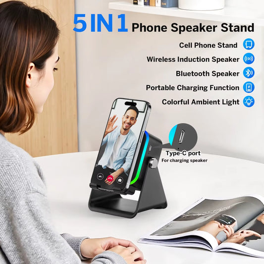 5 in 1 Auto-Induction Wireless Induction Speaker