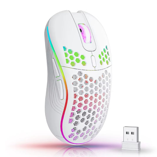 2.4G Wireless RGB Backlit Mouse 6-Button 3-Speed DPI, Type C