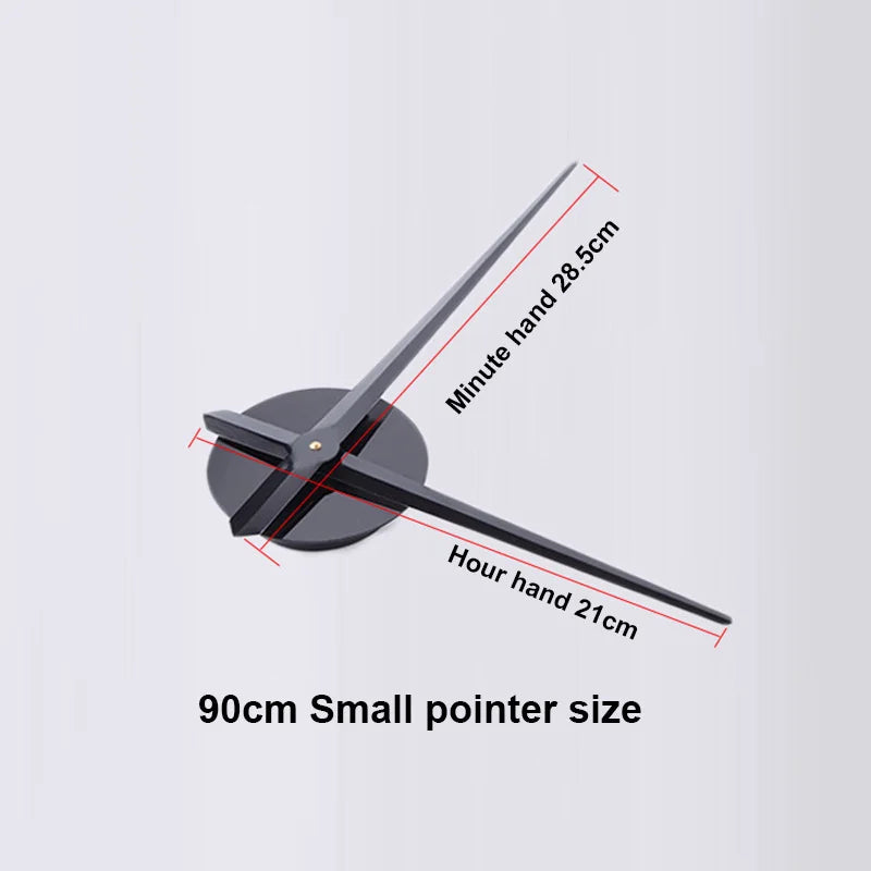 Soundless 90 to 120Cm Large 3D DIY Wall Clock