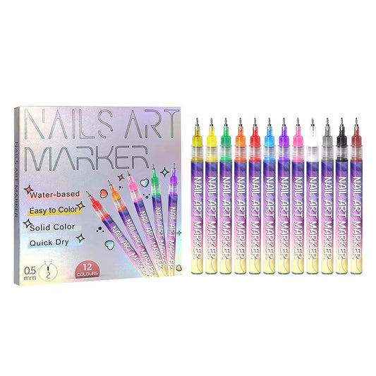 12Pcs/Acrylic Nail Pen Set