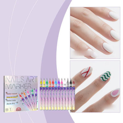 12Pcs/Acrylic Nail Pen Set