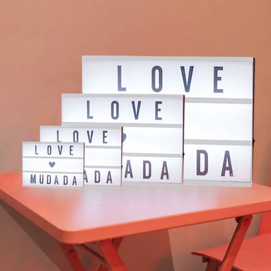 LED Message Night Light Box Lamp