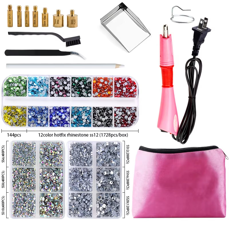 Hot Fix Rhinestone & Applicator Set