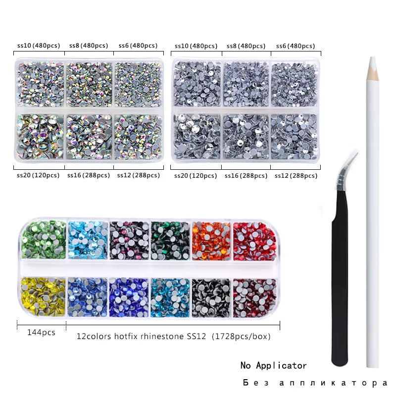Hot Fix Rhinestone & Applicator Set