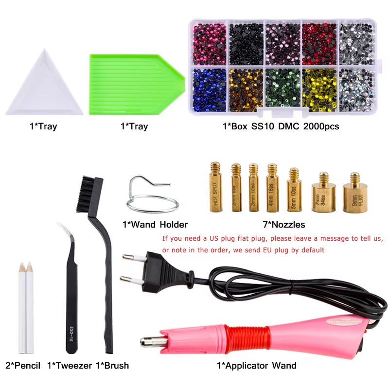 Hot Fix Rhinestone & Applicator Set