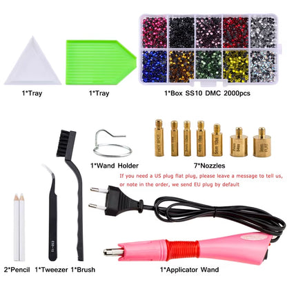 Hot Fix Rhinestone & Applicator Set